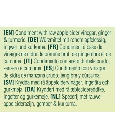 Eat Wholesome Organic Raw Apple Cider Vinegar with Ginger Turmeric with "La M re 1L " - Buy Online on GoSupps.com