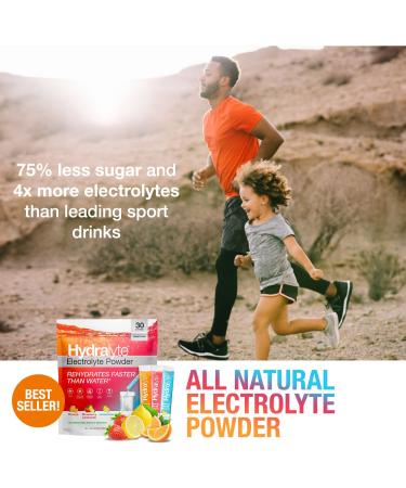 Hydralyte Electrolyte Powder Packets - Variety Flavor Hydration Packets | Low Sugar Rehydration Solutions (30 Count) - Buy Online on GoSupps.com