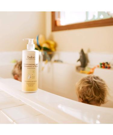 Babo Botanicals 2-in-1 Shampoo & Wash - Hypoallergenic Plant-Based Cleanser with Organic Calendula & Oat Milk for Sensitive Skin - 16 fl. oz. - Buy Online on GoSupps.com