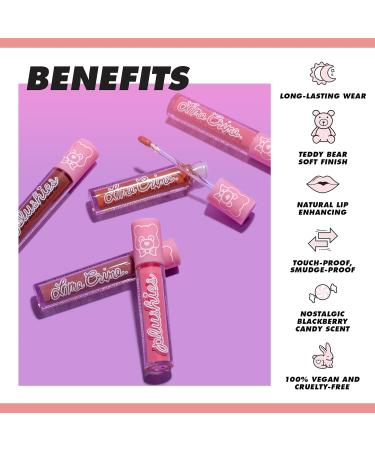 Lime Crime Plushies Soft Matte Lipstick Jam (Deep Red) - Blackberry Candy Scent - Long-Lasting & Comfortable All-Day Wear | Talc-Free & Paraben-Free - Buy Online on GoSupps.com