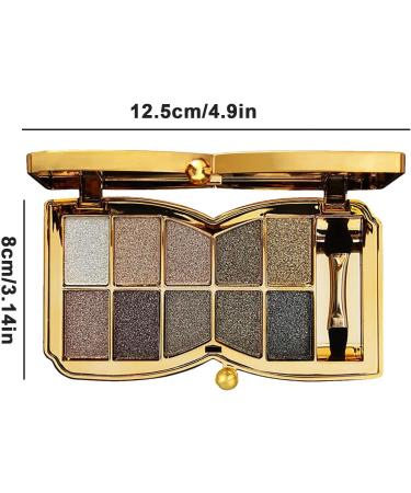 10 Colors Glitter Eyeshadow Pallet Shimmer Colorful Eyeshadow Palette Makeup Diamond Bright Makeup Shimmery Highly Pigmented Waterproof Long-lasting Sweatproof Practice Make Up - Buy Online on GoSupps.com