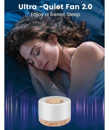 Pitasha 500ml Essential Oil Diffuser - Aromatherapy Humidifier with Remote Control BPA-Free for Home Office & Car - LED Light Feature - Buy Online on GoSupps.com