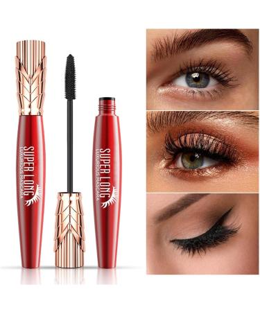 Yanquina Super Long Mascara Yanquina Super Long Luxurious Mascara Yankina Super Long Mascara 4D Silk Fiber Lash Mascara 4D Waterproof and Sweatproof Mascara for Women Smoother Curly Thick (2Pcs) - Buy Online on GoSupps.com