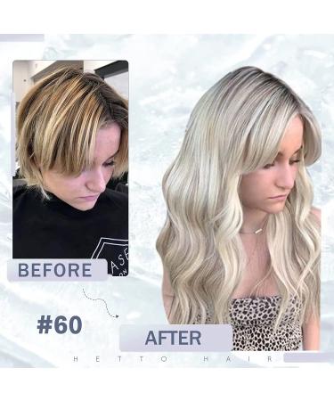 Hetto Microring Extensions - Real Hair #60 Platinblond | 35cm Loop Hair Extensions for Seamless Volume - Buy Online on GoSupps.com