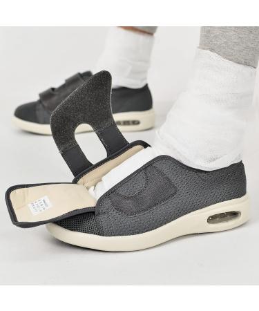 SDEQA Mens Edema Wide Feet Extra Wide Adjustable Diabetic Slippers - Size 7.5 C - Buy Online on GoSupps.com