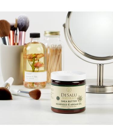 Desalu Naturals Raw African Shea Butter with Hemp Seed Oil & Argan Oil (8 oz) - Nourishing Skin Hydration - Buy Online on GoSupps.com