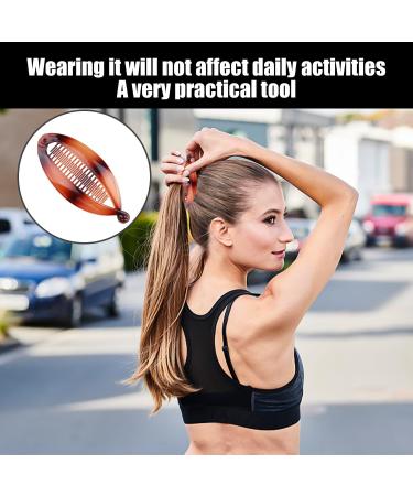 4 Pieces Fishtail Hair Clips Large Banana Hair Clips Stretchable Banana Hair Clips Colorful Hair Clips Ponytail Hair Clips Hair Accessories for Girls and Women - Buy Online on GoSupps.com