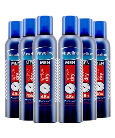"Ultimate Freshness Bundle: Vaseline Men Spray Deodorant 6-Pack - 48-Hour Protection for Active Men!"