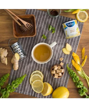 Tetley Care Lemon Ginger Herbal Tea - 20 Tea Bags 36 Grams Naturally Caffeine Free Ginger Lemon - Buy Online on GoSupps.com
