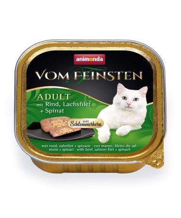 Animonda of the finest adult cat food wet food for adult cats feasts with beef salmon fillet + spinach 32 x 100 g - Buy Online on GoSupps.com