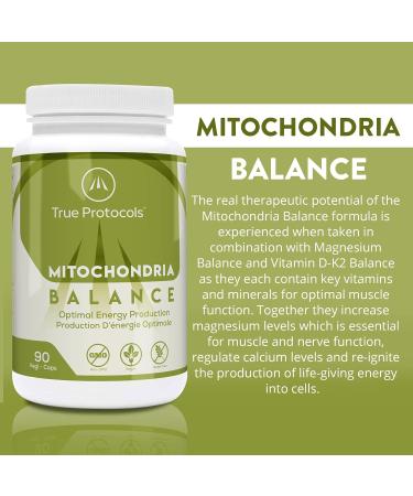 TRUE PROTOCOLS - Mitochondria Balance - L-Carnitine (250mg) + CoQ10 (100mg) + PQQ (2.5mg) + Vitamins B1 B2 B3 B5 B12 + Folic Acid - 90 Non-Laxative & High Absorption Vegan Capsules - Restore Mitochondrial Function + Improve Energy Levels - 100% Non-GMO Su - Buy Online on GoSupps.com