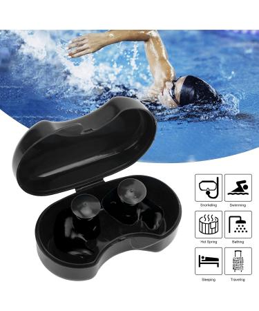 Buy Silicone Waterproof DustProof Spiral Earplugs for Swimming - Portable Box & Super Sound Lead - 2 Pack (Black - Buy Online on GoSupps.com