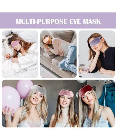 RAYNAG Plush Eye Mask 4 Pack - Soft Sleeping Blindfold for Sleepover Party - Comfortable Silky Fabric - Cozy Fluffy Furry - 4 Colors - Buy Online on GoSupps.com