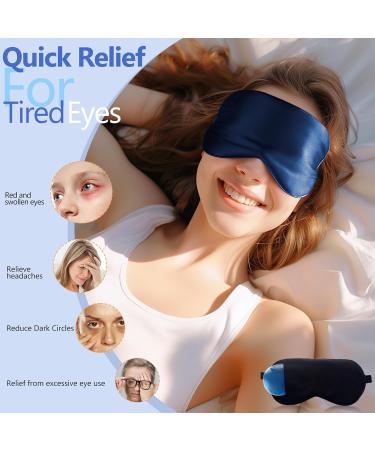 Cooling Eye Mask for Puffy Eyes Reusable Gel Eye Mask Silk Ice Eye Mask to Soothe Swollen Eyes and Dark Circles Relieve Headaches and Sinus Pain with Cold Eye Mask and Eye Gel Mask Therapy(Blue) - Buy Online on GoSupps.com