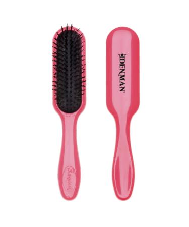 Denman Tangle Tamer Mini (Pink) Detangling Brush For Curly Hair And Black Natural Hair - use with both Wet & Dry Hair D90 - Buy Online on GoSupps.com
