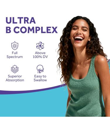 Doctor's Recipes Ultra B Complex Vitamins for Women and Men with Methylated B12 1000mcg B6 B1 Folic Acid for Energy Metabolism Nerve & Mood Support Vegan 60 Capsules 30 Day Supply - Buy Online on GoSupps.com