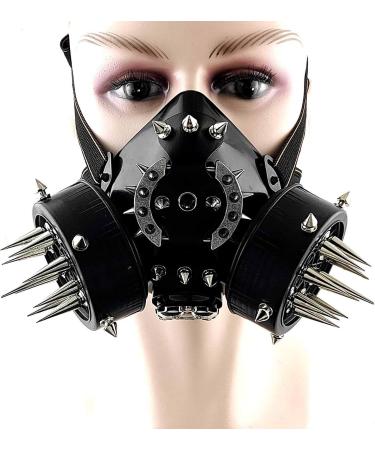 crazy hunter Spikes Steampunk Punk Gas Mask Cool Mens Biker Rock Motorcycel Masque cospaly Mask - Buy Online on GoSupps.com
