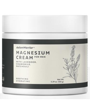 Magnesium Cream: Men's Soothing Magnesium Lotion with Lavender Chamomile Patchouli for Body 5 Fl Oz (Pack of 1)