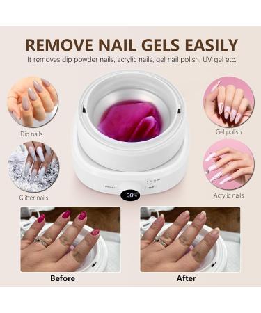 Electric Nail Soaking Bowl Adjustable Temperature and Display Soak off Gel Polish Dip Powder Remover Manicure Bowl with Timer Setting - Buy Online on GoSupps.com