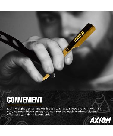 Buy Axiom Professional Straight Razor Kit - 30 Derby Blades Stainless Steel Shavette for Smooth Shaving | Perfect Gift for Men & Salons - International Shipping Available - Buy Online on GoSupps.com
