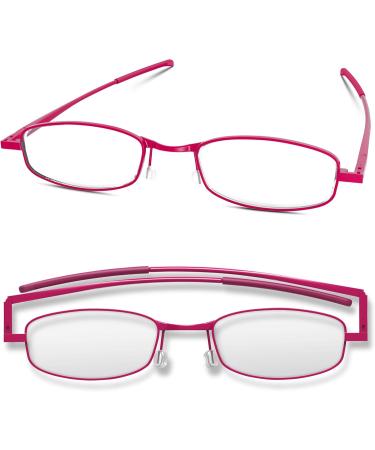 Buy Compact Flat Folding Reading Glasses - Berry +1.5 | International Shipping Available - Buy Online on GoSupps.com