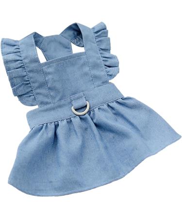 Light Blue Comfortable Dog Dress for Spring - Stylish Large Dog Clothes - Buy Online on GoSupps.com