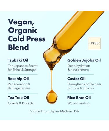 Nail Skin Oil - Onsen 30ml | Japanese Nail Treatment for Damaged Nails | Natural Nail Care & Repair | Visible Results for Perfect Nails - Buy Online on GoSupps.com