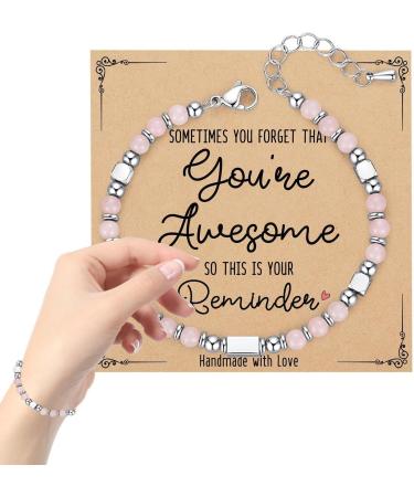 Stone Inspirational Bracelet Durable stone affirmation jewelry Elevate Spirit with Stone Inspirational Bracelet Empowering Gemstone Wristband Infused and Positive Energy Ideal for Daily Inspiratio - Buy Online on GoSupps.com