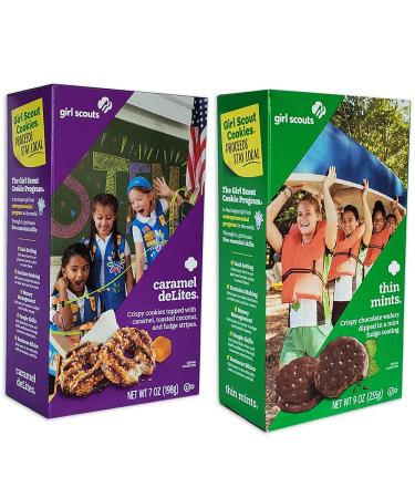 Girl Scout Cookies - Thin Mints And Caramel De Lites - 1 Box Of Each