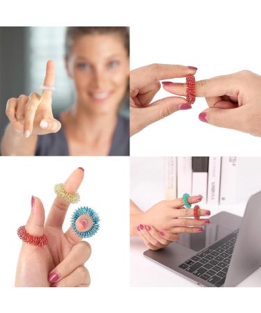 14-Piece Acupressure Ring Set | Anti-Stress Finger & Toe Massage Rings | Improve Blood Circulation & Reduce Stress - Buy Online on GoSupps.com