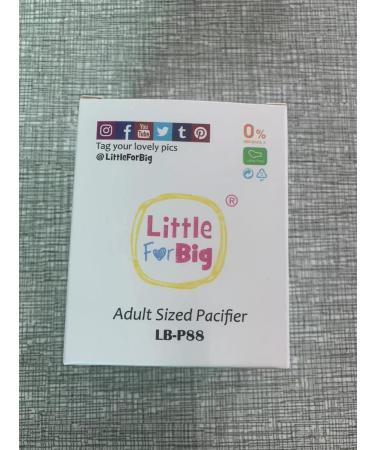 LittleForBig Large Shield Pacifier Generation II - Adult Size White Little Circus Carousel Pattern | Shop Now for International Shipping - Buy Online on GoSupps.com