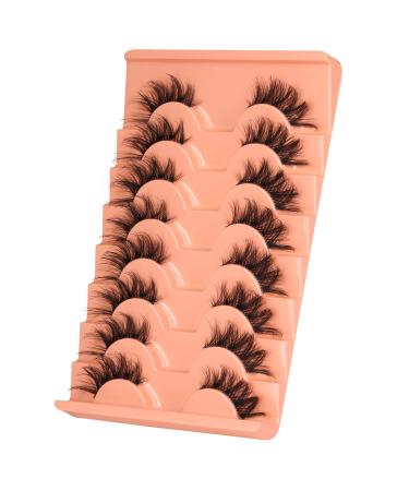 Fluffy Cat Eye Half Lashes | Mink Wispy Thick False Eyelashes - Zegaine 8 Pairs Natural Lash Pack - Buy Online on GoSupps.com