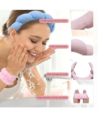 Eicxjui Spa Headband for Women - Terry Cloth Hair Band for Face Washing, Skincare, Makeup - Non Slip Pink - Buy Online on GoSupps.com
