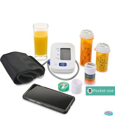 Portable Stackable Pill Organizer and Timer Cap with 14 countdown alarm presets. Comes with 1 Timer  6 Small Stackable Containers  1 Large Container  and 2 Magnetic Adapters. Travel Friendly. - Buy Online on GoSupps.com