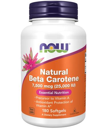 Now Foods Beta Carotene (Natural) - 180 Softgels 2 Pack