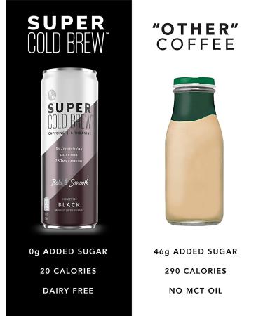 KITU Super Cold Brew Coffee Cans 0g Sugar 0 Calories 11 Fl Oz 12 Pack - Original Flavor | Iced Canned Coffee by Super Coffee - Buy Online on GoSupps.com
