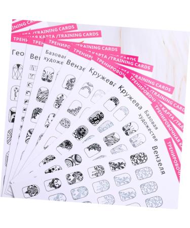 Ipetboom 1 Set Manicure Exercise Book Nail Art Manicure Tool Nail Art Brushes Pen Kits Nail Art Liner Pen Nail Art Practice Drawing Template Nail Practice Liner Pen Nail Kit Wooden Line Pen - Buy Online on GoSupps.com