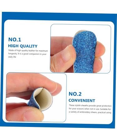 Coophya 2-Part Scissors Set | Leather Protection & Bling Accessories | Scissor Sheaths for Belt & Pocket | Trim Tool Covers 6.4x2.5cm - Blue - Buy Online on GoSupps.com