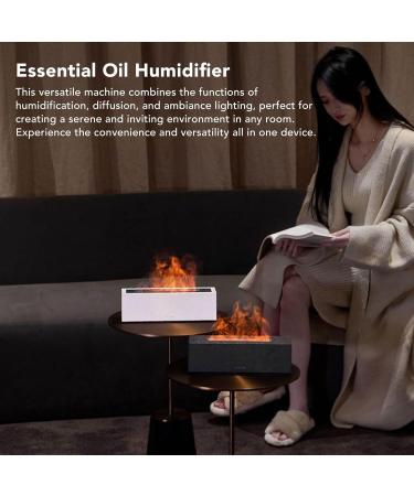Topincn Nordic Foggy Siffus Aromatherapy Humidifier | Large Capacity Quiet Operation Unique Flame Effect (Black) - Buy Online on GoSupps.com