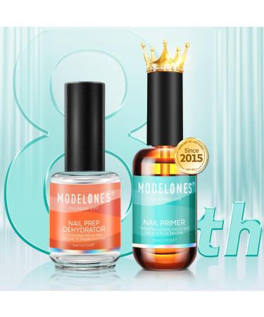 Modelones 15ml Nail Primer for Gel Nail Polish No Lift Nail Prep Bond Primer Acid Free Fast Air Dry Nail Bonder for Acrylic Powder Nail Supplies Set - Buy Online on GoSupps.com