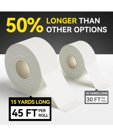 Dimora Athletic Tape & Pre Wrap Kit - 8 White Rolls + 4 Pre Wraps for Injury Prevention & Support | Premium Sports Wrap for Athletes Trainers & Coaches - Buy Online on GoSupps.com