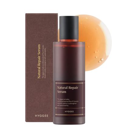 HYGGEE Natural Repair Serum - Hydrating & Nourishing Face Serum with Ginseng Extract - Antioxidant & Rejuvenating - Highly Concentrated Formula for Night Treatment - Skin Irritation Free  4.05 fl.oz.