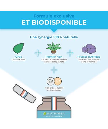 Prostate Protection & Urinary Comfort - Effective against BPH and Urinary Urination - Natural Active - Nettle Dwarf Palm and African Plum - PROSTASUR - 60 Vegan Capsules - Made in France - Buy Online on GoSupps.com