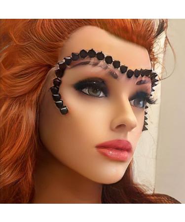 Sasswear Black Face Jewels | Spiked Gems & Rhinestone Stickers for Festivals Raves Parties & Gothic Costumes - International Shipping Available - Buy Online on GoSupps.com