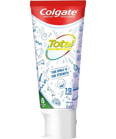 Colgate Total Kids Mild Mint Toothpaste 50ml | Ages 7-12 | Gentle Mint Flavor - Buy Online on GoSupps.com
