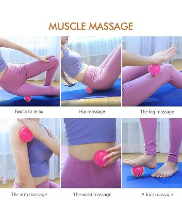 Exbrith Hedgehog Ball Massage Set - 2 Pieces for Full Body Relaxation | Ideal for Shoulders Neck Back & Feet - Buy Online on GoSupps.com