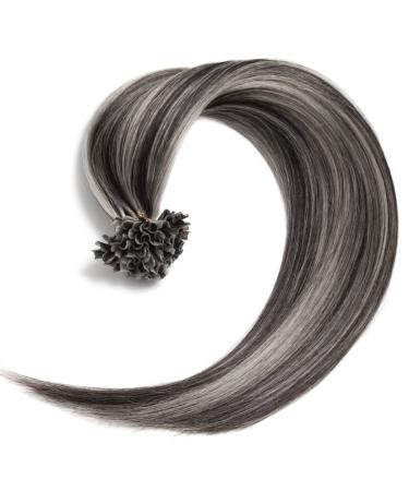 100% Remy Hair U-Tip Bonding Extensions - 50 Strands 50cm Color #50 & #1B/Gray - Premium Quality Hair Extensions for Seamless Blending - Buy Online on GoSupps.com