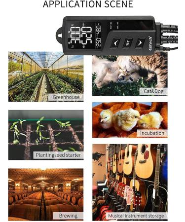 Elitech STC-1000PRO Thermostat Temperature & Moisture Controller | 220V Socket for Greenhouse Reptiles Terrarium - Buy Online on GoSupps.com