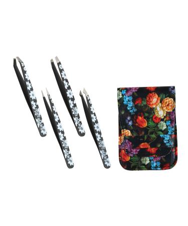 Metaleks 4Pcs Tweezers Set