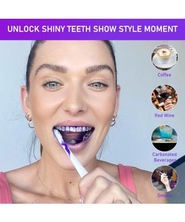 FJNATINH Purple Toothpaste for Teeth Whitening - Color Corrector 30ml | Fast International Shipping - Buy Online on GoSupps.com